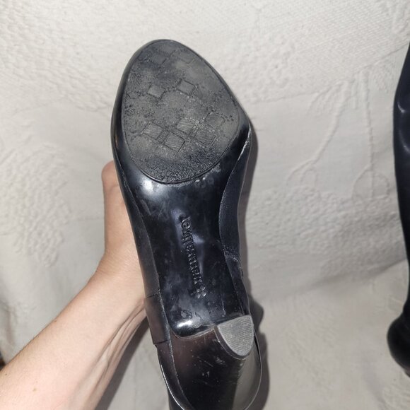 Naturalizer 5N Black Leather Heeled Boots - Picture 7 of 16